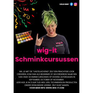  Schminkcursus 4 Zaterdagmiddag 10 october 14.00-17.00 VOL!!