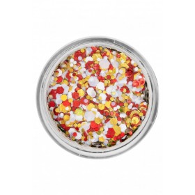 Pressed chunky glitter cream 10 ml  41344 red-yellow-white