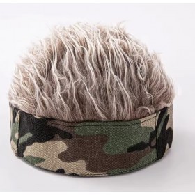 Haarband heren legerkleur band/blond haar