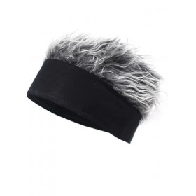 Haarband heren zwarte band/grijs haar